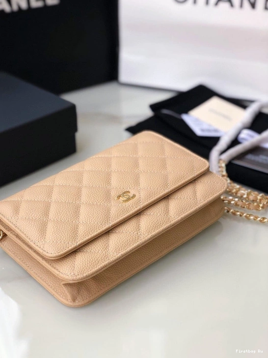 First Bag Ru CAVIAR WALLET CHANEL CHAIN 0709
